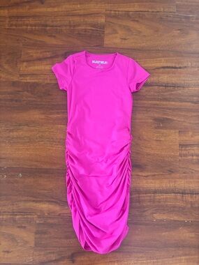Katie J NYC Hot Pink Ruched Girls' Dress